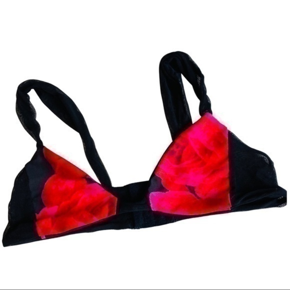 Beach Riot Rose Print Bralette Top